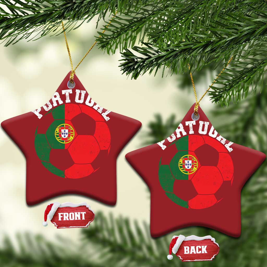 Portugal Soccer Christmas Ornament Portuguese Flag Soccer Ball Futebol Football Fan TS10