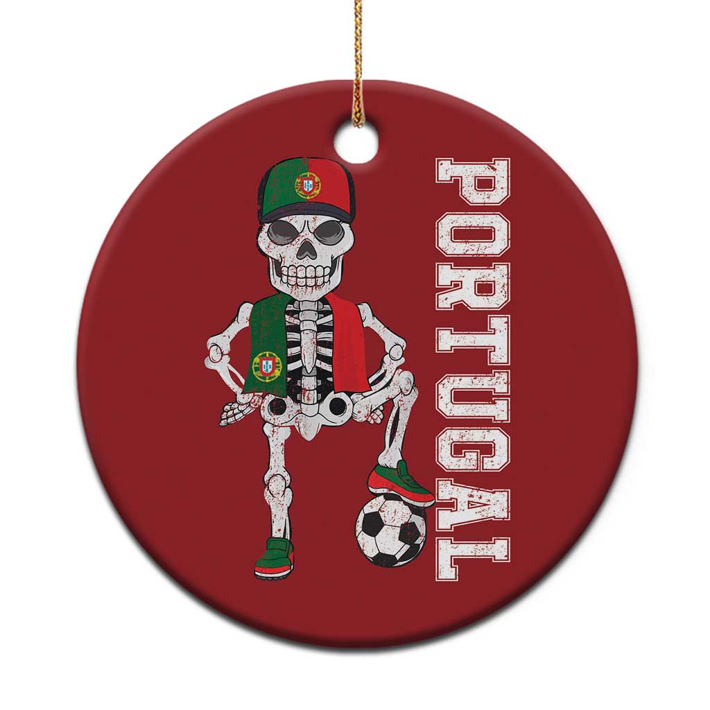 Portugal Soccer Christmas Ornament Skeleton Portuguese Flag Futebol Football Player TS10