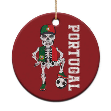 Portugal Soccer Christmas Ornament Skeleton Portuguese Flag Futebol Football Player TS10