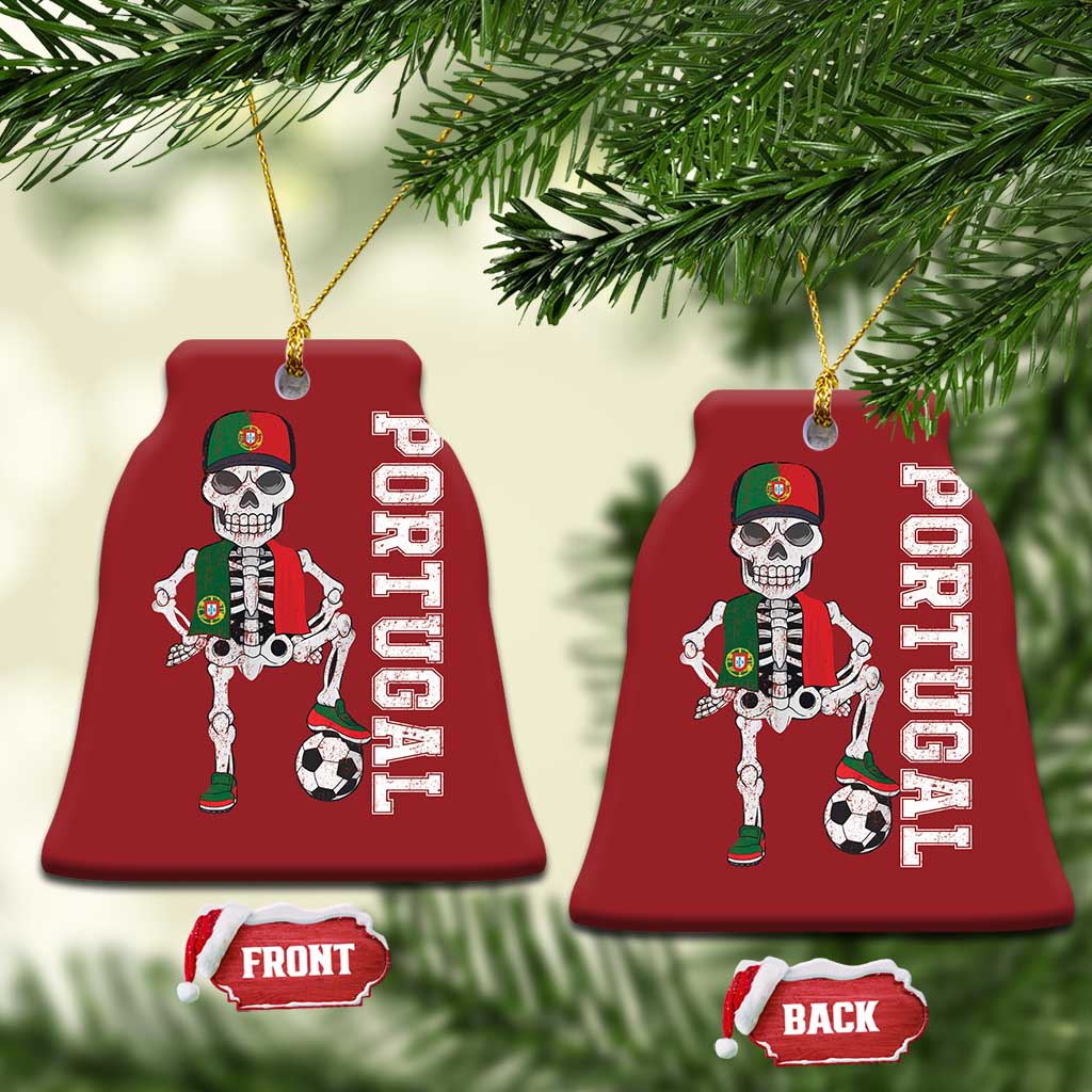 Portugal Soccer Christmas Ornament Skeleton Portuguese Flag Futebol Football Player TS10