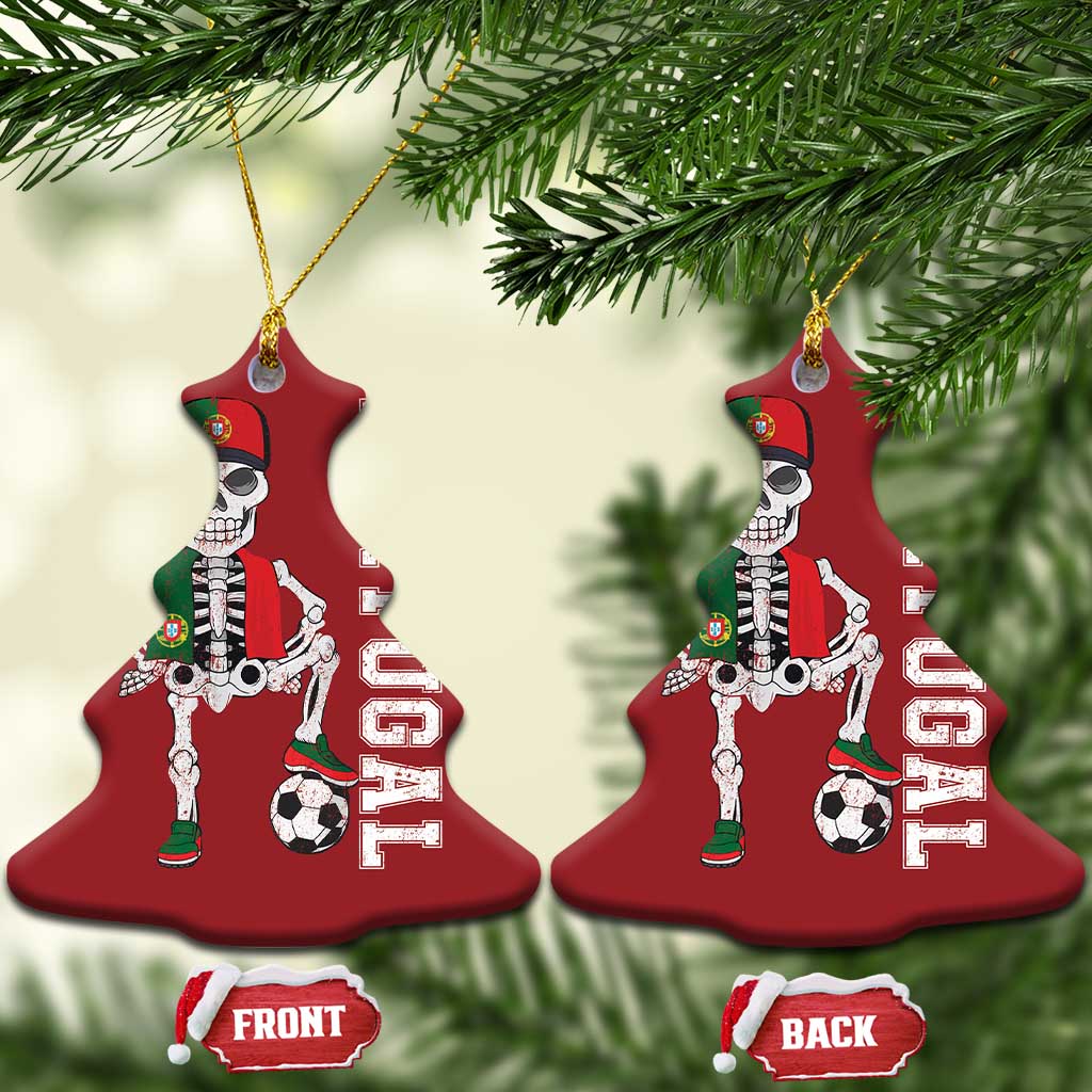 Portugal Soccer Christmas Ornament Skeleton Portuguese Flag Futebol Football Player TS10