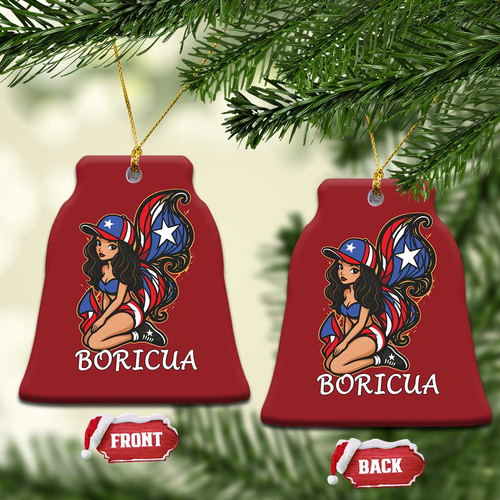 Puerto Rico Pin Up Girl Christmas Ornament Taino Boricua Puerto Rican Flag TS10