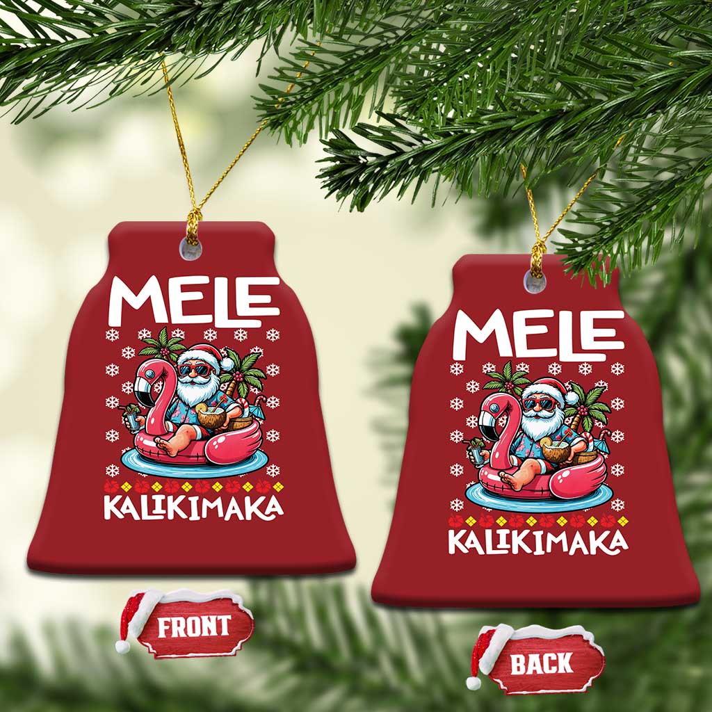 Mele Kalikimaka Hawaiian Christmas In July Hawaii Santa Christmas Ornament Palm Tree Beach Tropical Xmas Gift Family Holiday TS10