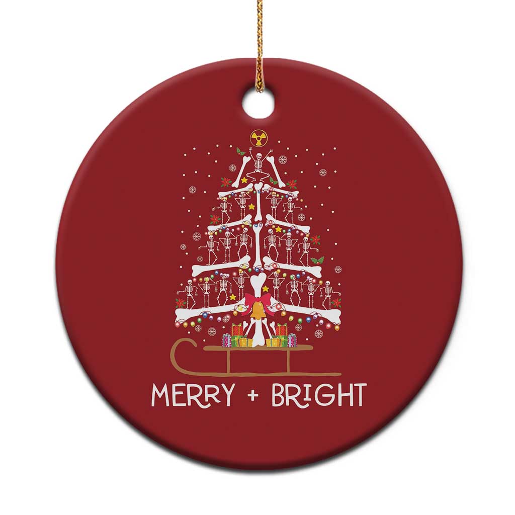 Radiology Christmas Ornament Merry and Bright Dancing Skeleton Xmas Tree Rad Tech Gift TS10