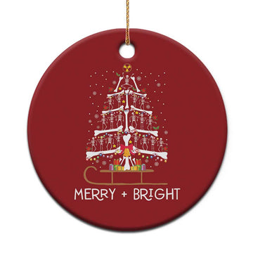 Radiology Christmas Ornament Merry and Bright Dancing Skeleton Xmas Tree Rad Tech Gift TS10