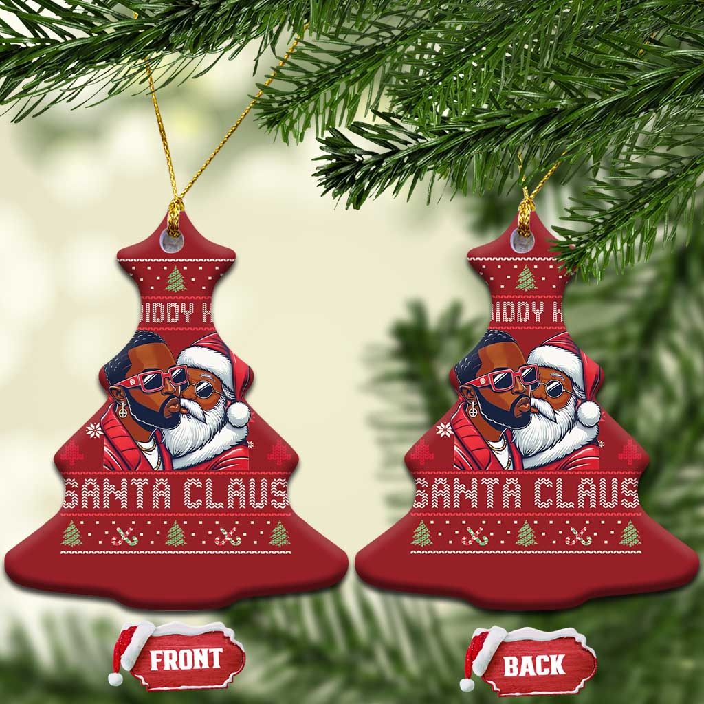 Funny Christmas Ornament Funy Dirty I Saw Diddy Kissing Santa Claus Ugly Xmas Sweater TS10