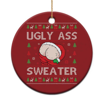 Funny Santa Christmas Ornament Ugly Ass XMas Elephant Gift for Him TS10