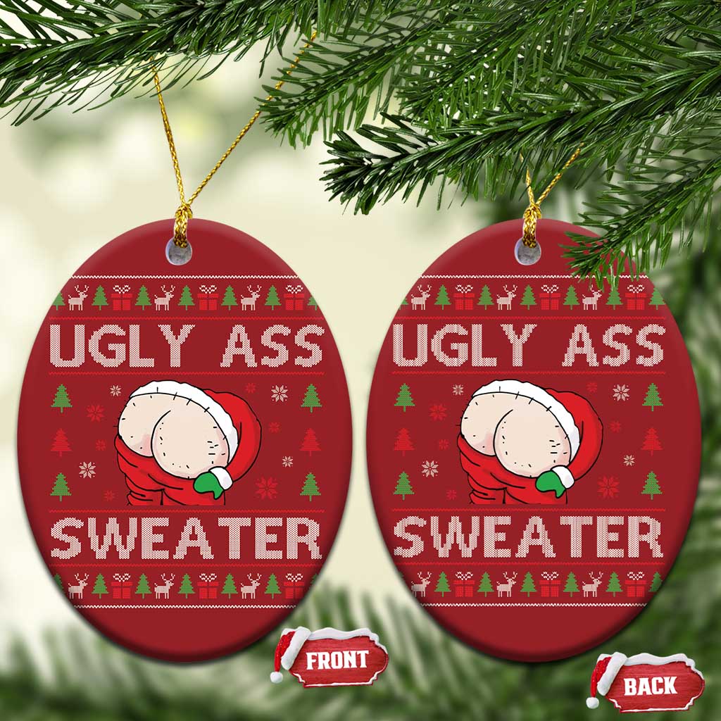 Funny Santa Christmas Ornament Ugly Ass XMas Elephant Gift for Him TS10