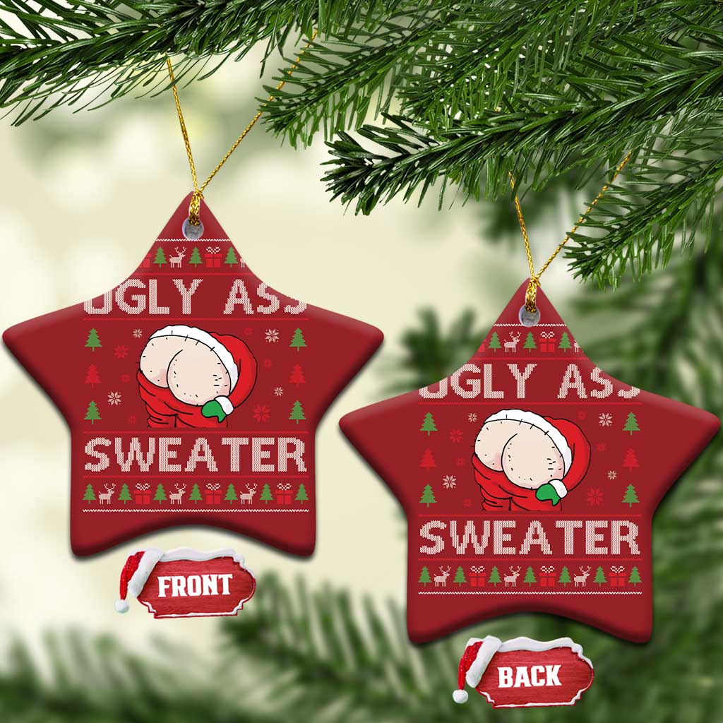 Funny Santa Christmas Ornament Ugly Ass XMas Elephant Gift for Him TS10