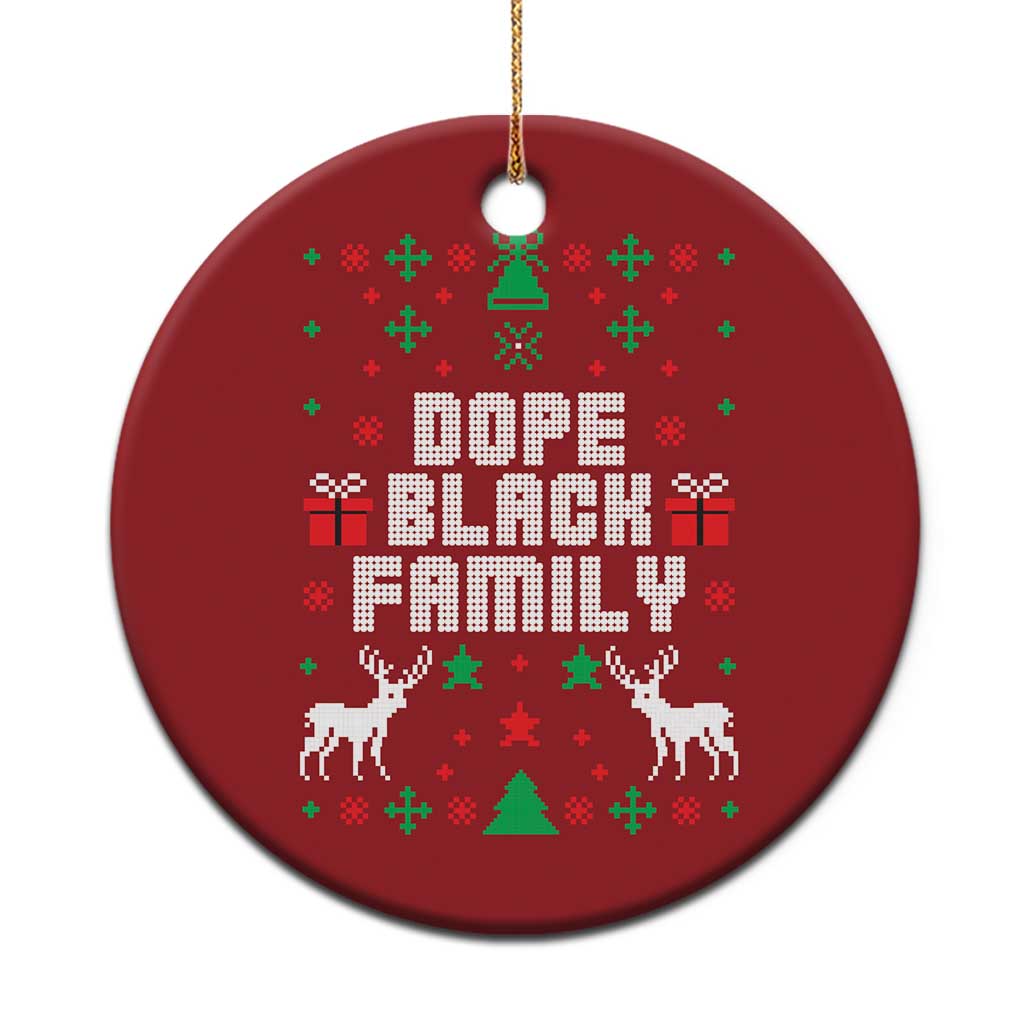 African American Family Christmas Ornament Dope Black Family Matching Ugly Christmas TS10