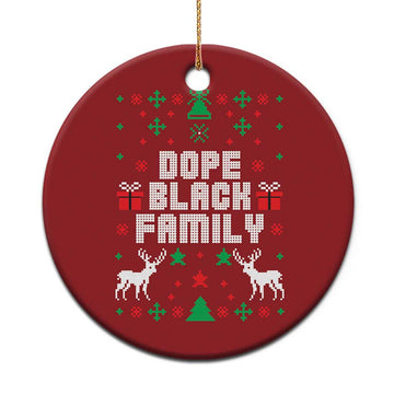 African American Family Christmas Ornament Dope Black Family Matching Ugly Christmas TS10