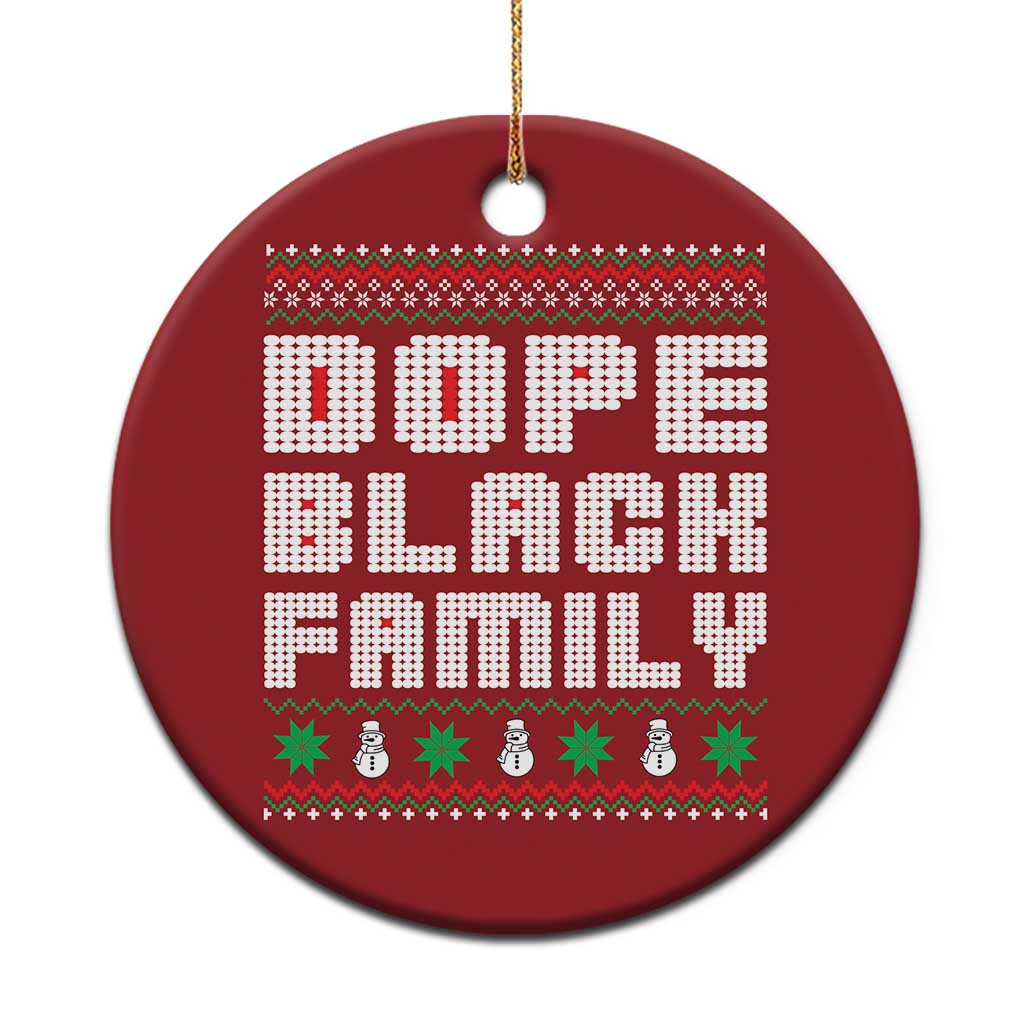 African American Family Christmas Ornament Dope Black Family Matching Ugly Xmas TS10