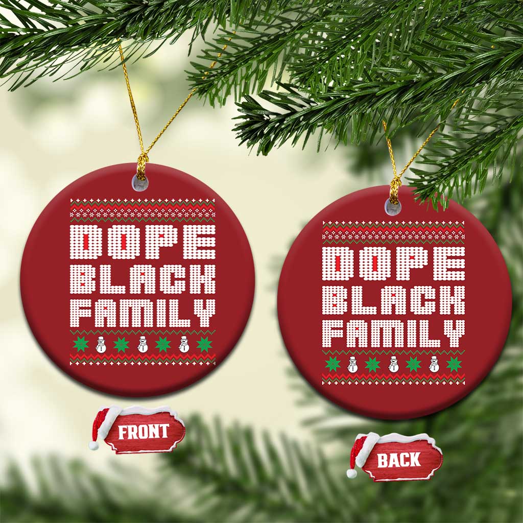 African American Family Christmas Ornament Dope Black Family Matching Ugly Xmas TS10