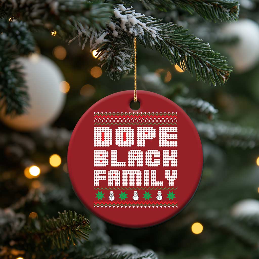 African American Family Christmas Ornament Dope Black Family Matching Ugly Xmas TS10