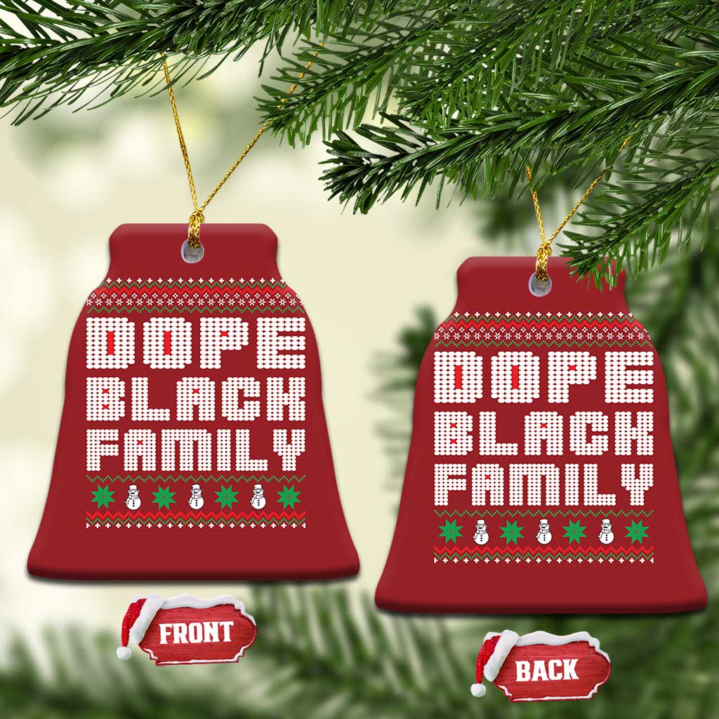 African American Family Christmas Ornament Dope Black Family Matching Ugly Xmas TS10