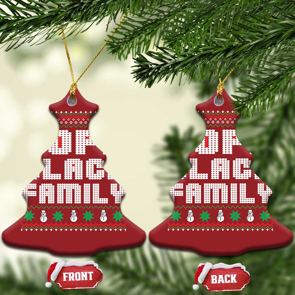 African American Family Christmas Ornament Dope Black Family Matching Ugly Xmas TS10
