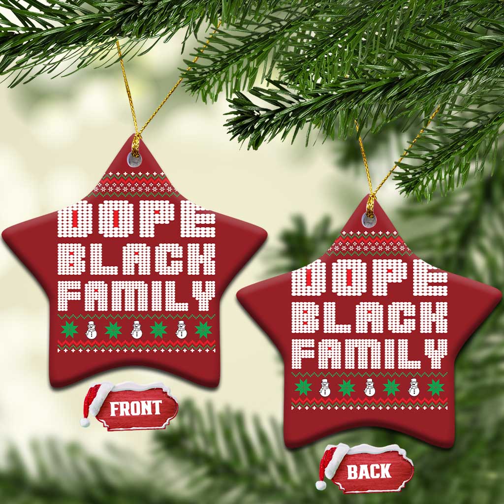 African American Family Christmas Ornament Dope Black Family Matching Ugly Xmas TS10