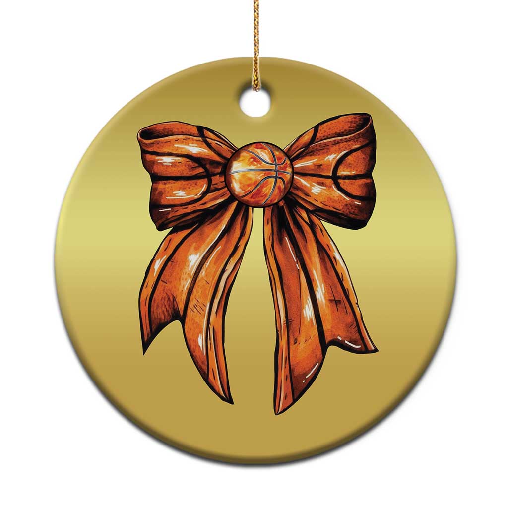 Basketball Coquette Bow Christmas Ornament Game Day TS10