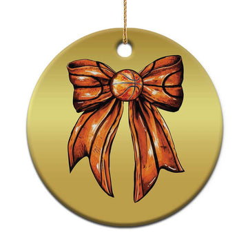 Basketball Coquette Bow Christmas Ornament Game Day TS10