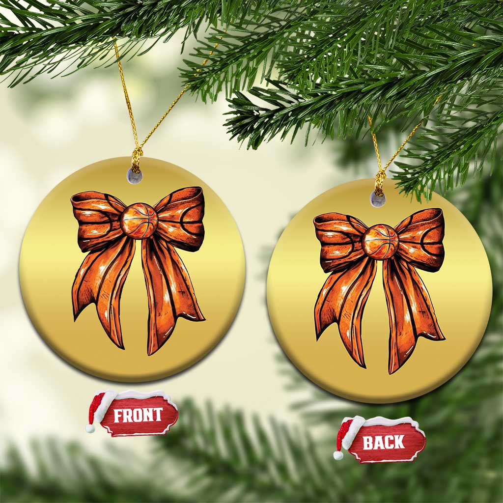 Basketball Coquette Bow Christmas Ornament Game Day TS10