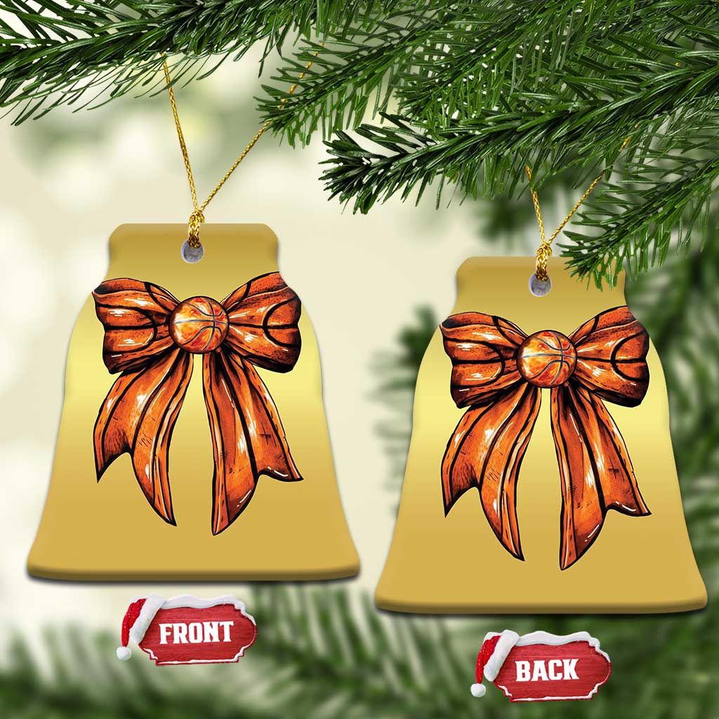 Basketball Coquette Bow Christmas Ornament Game Day TS10