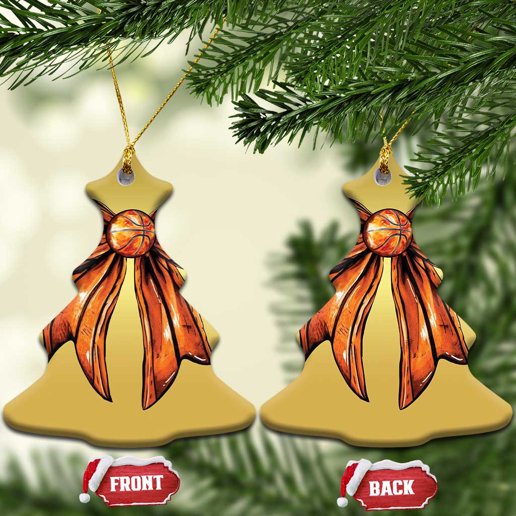 Basketball Coquette Bow Christmas Ornament Game Day TS10