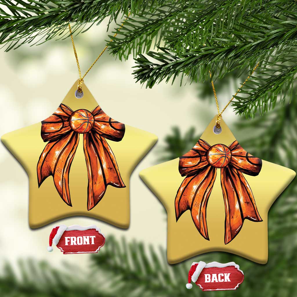 Basketball Coquette Bow Christmas Ornament Game Day TS10