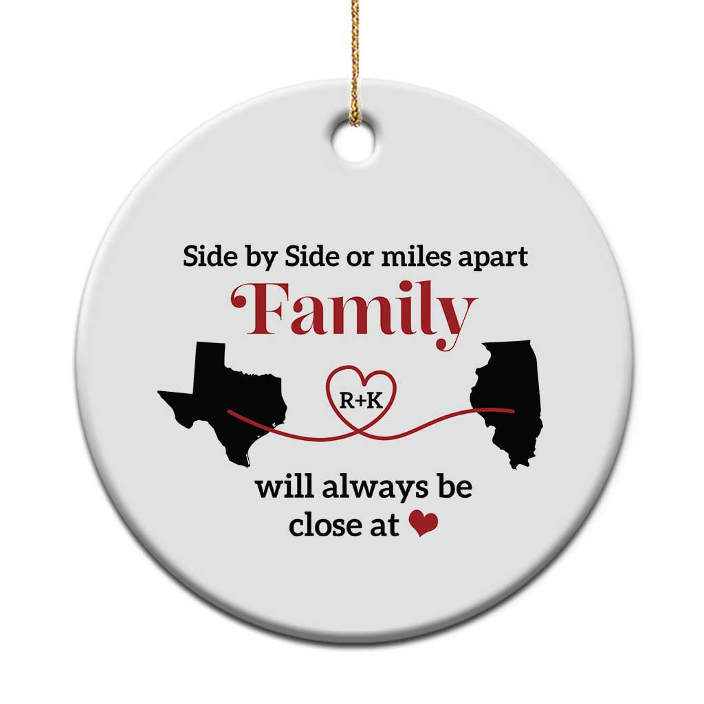 Personalized Besties Christmas Ornament Custom Name Letter Let's Make Memories Distant Friends and Family TS10