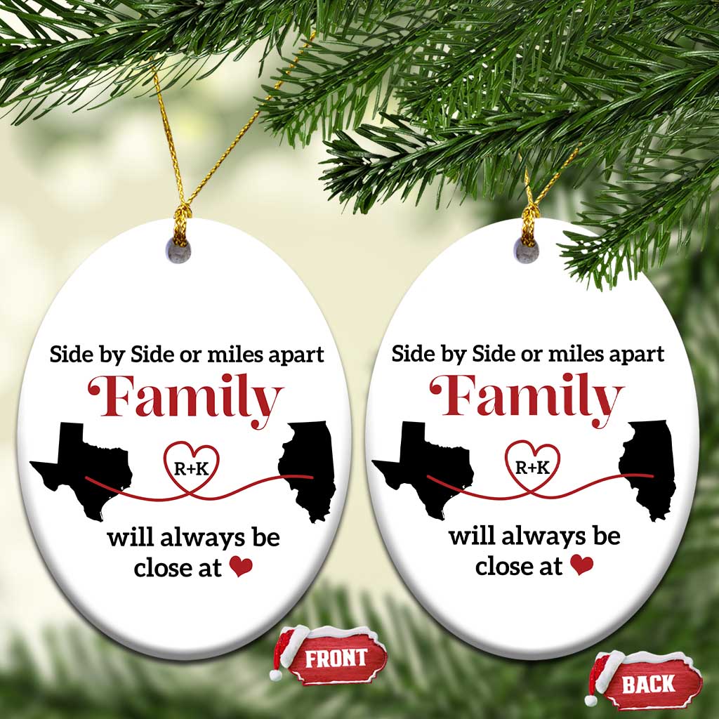 Personalized Besties Christmas Ornament Custom Name Letter Let's Make Memories Distant Friends and Family TS10