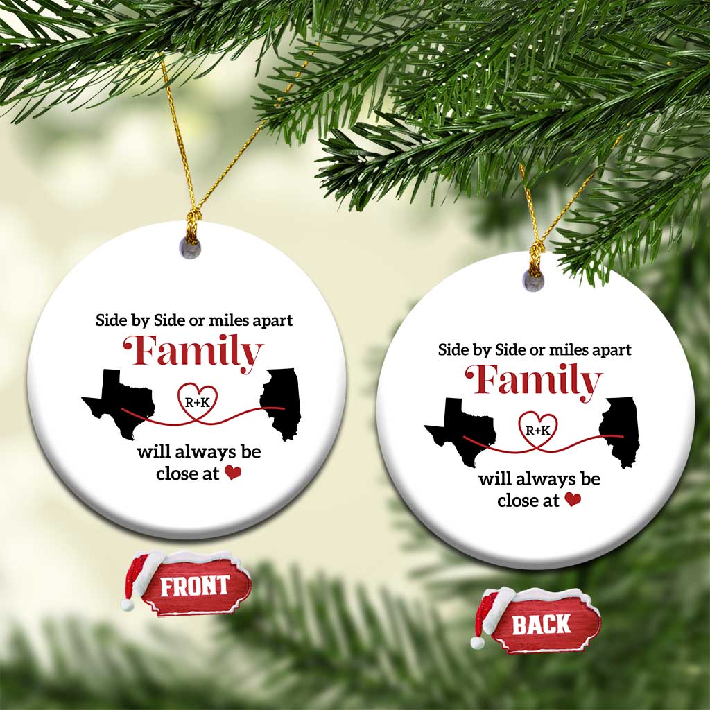 Personalized Besties Christmas Ornament Custom Name Letter Let's Make Memories Distant Friends and Family TS10