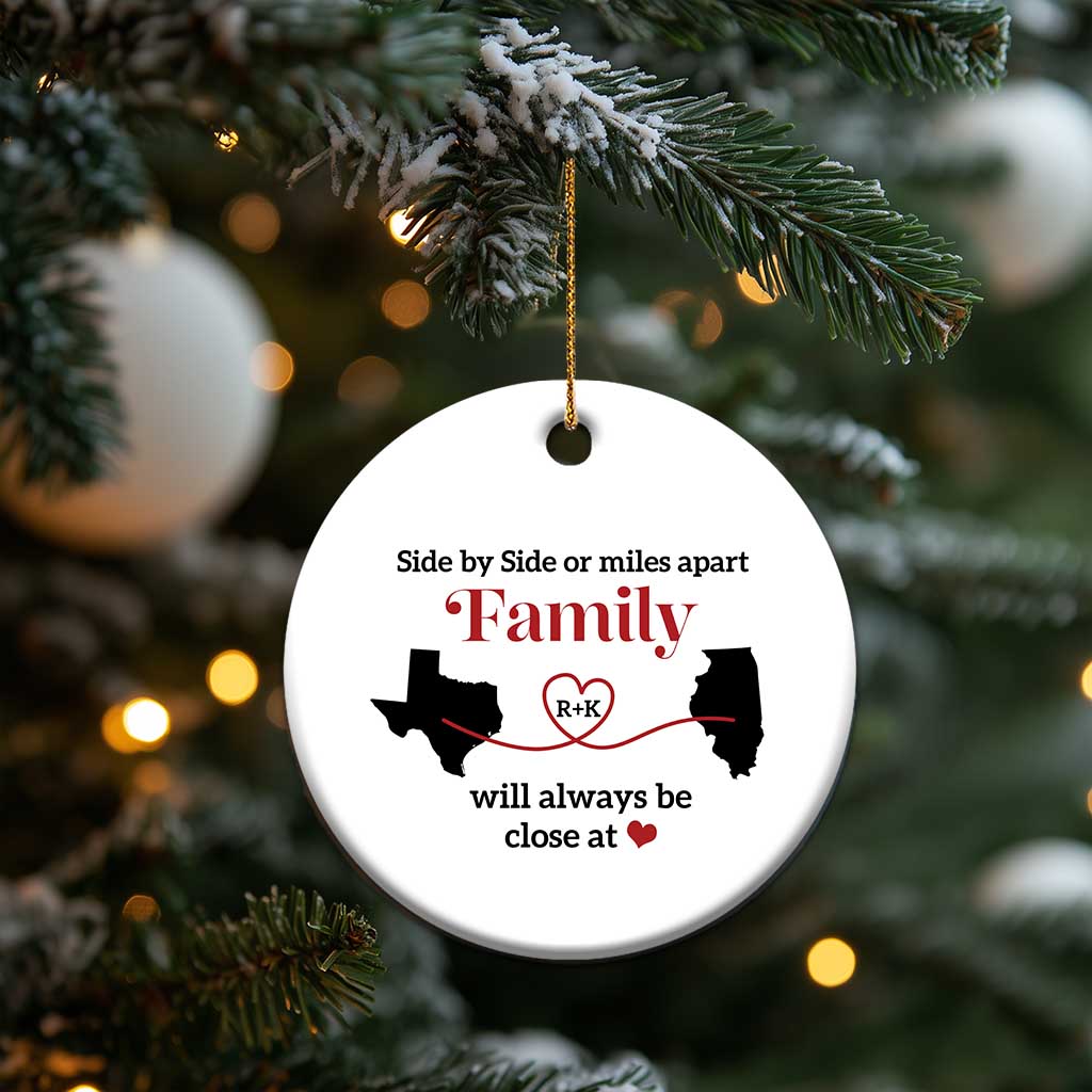 Personalized Besties Christmas Ornament Custom Name Letter Let's Make Memories Distant Friends and Family TS10