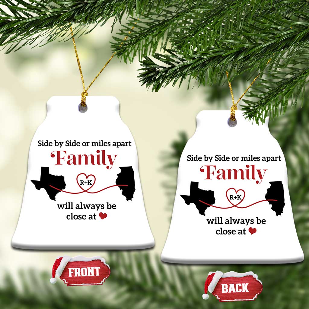 Personalized Besties Christmas Ornament Custom Name Letter Let's Make Memories Distant Friends and Family TS10