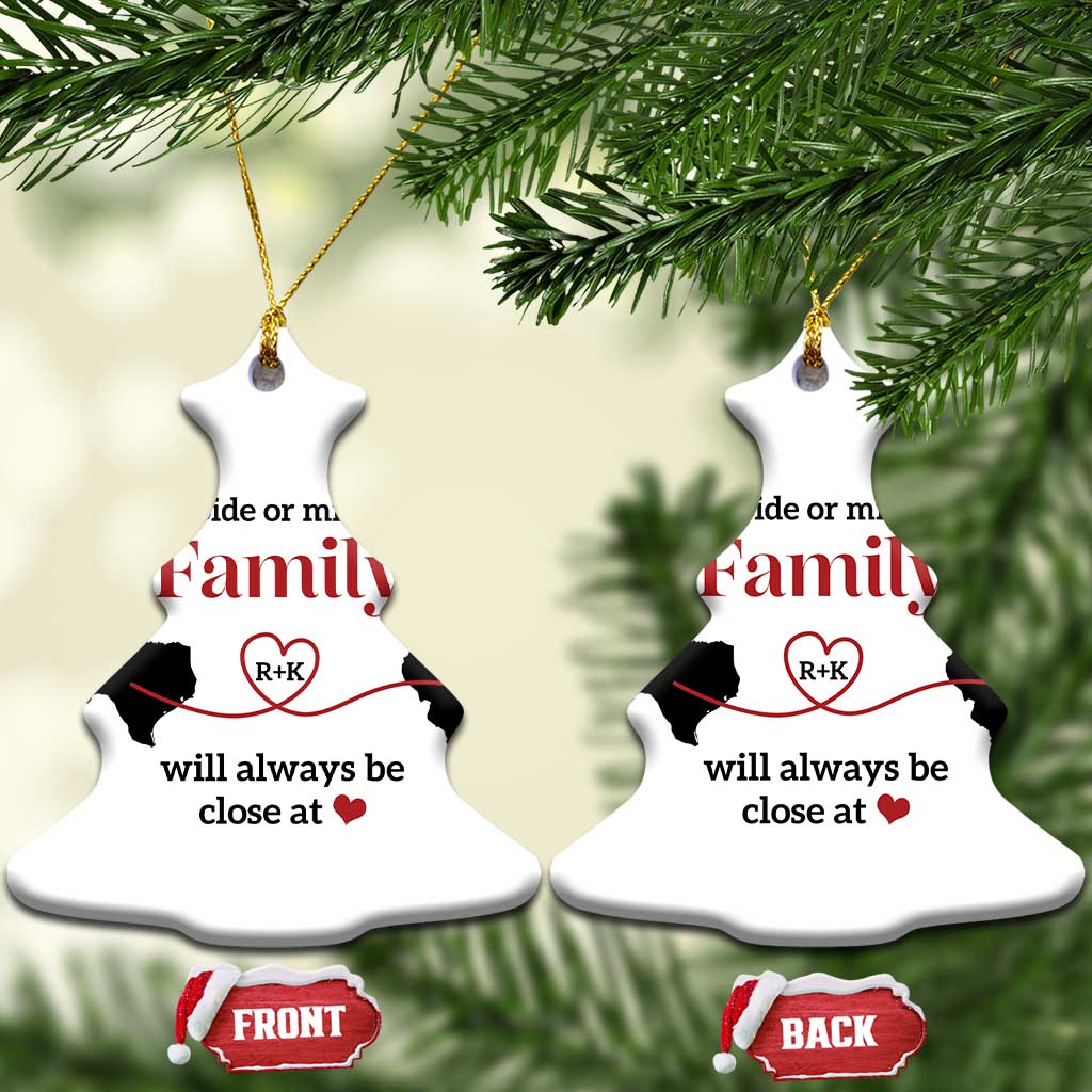 Personalized Besties Christmas Ornament Custom Name Letter Let's Make Memories Distant Friends and Family TS10