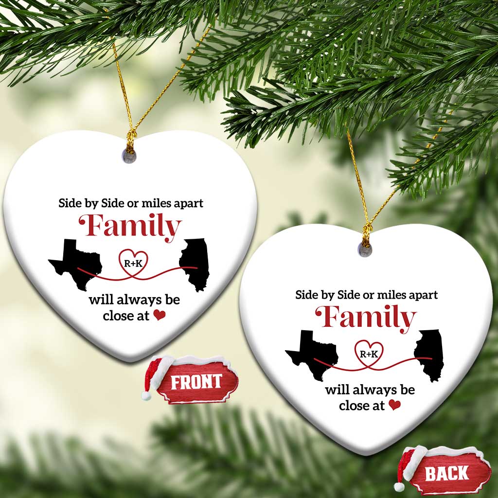 Personalized Besties Christmas Ornament Custom Name Letter Let's Make Memories Distant Friends and Family TS10