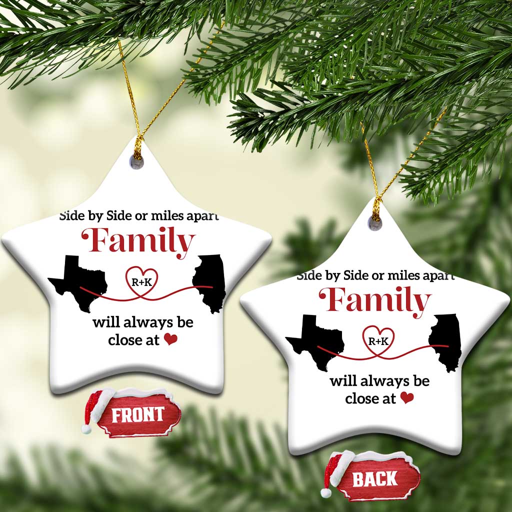 Personalized Besties Christmas Ornament Custom Name Letter Let's Make Memories Distant Friends and Family TS10