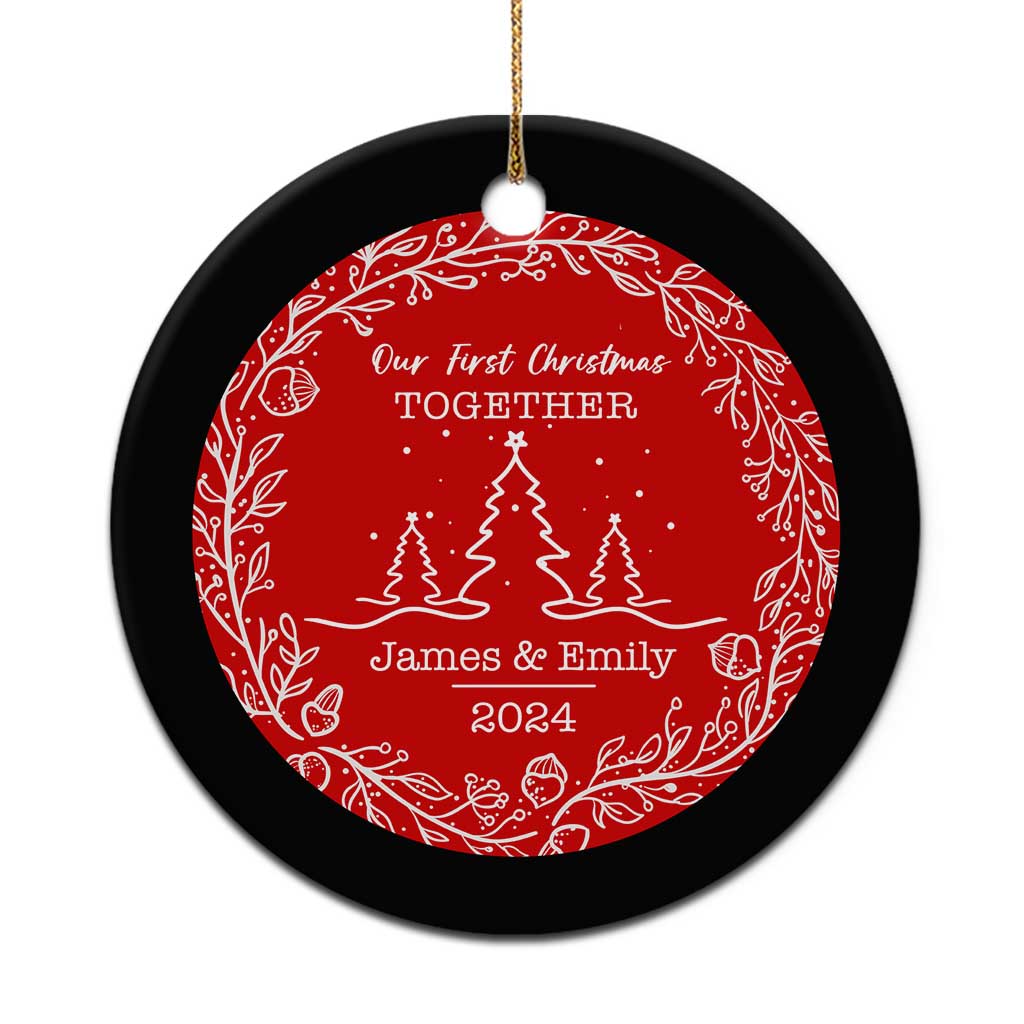 Personalized Mr Mrs Christmas Ornament Custom Name Keepsake First Christmas Together Wedding Gifts for New Couple TS10