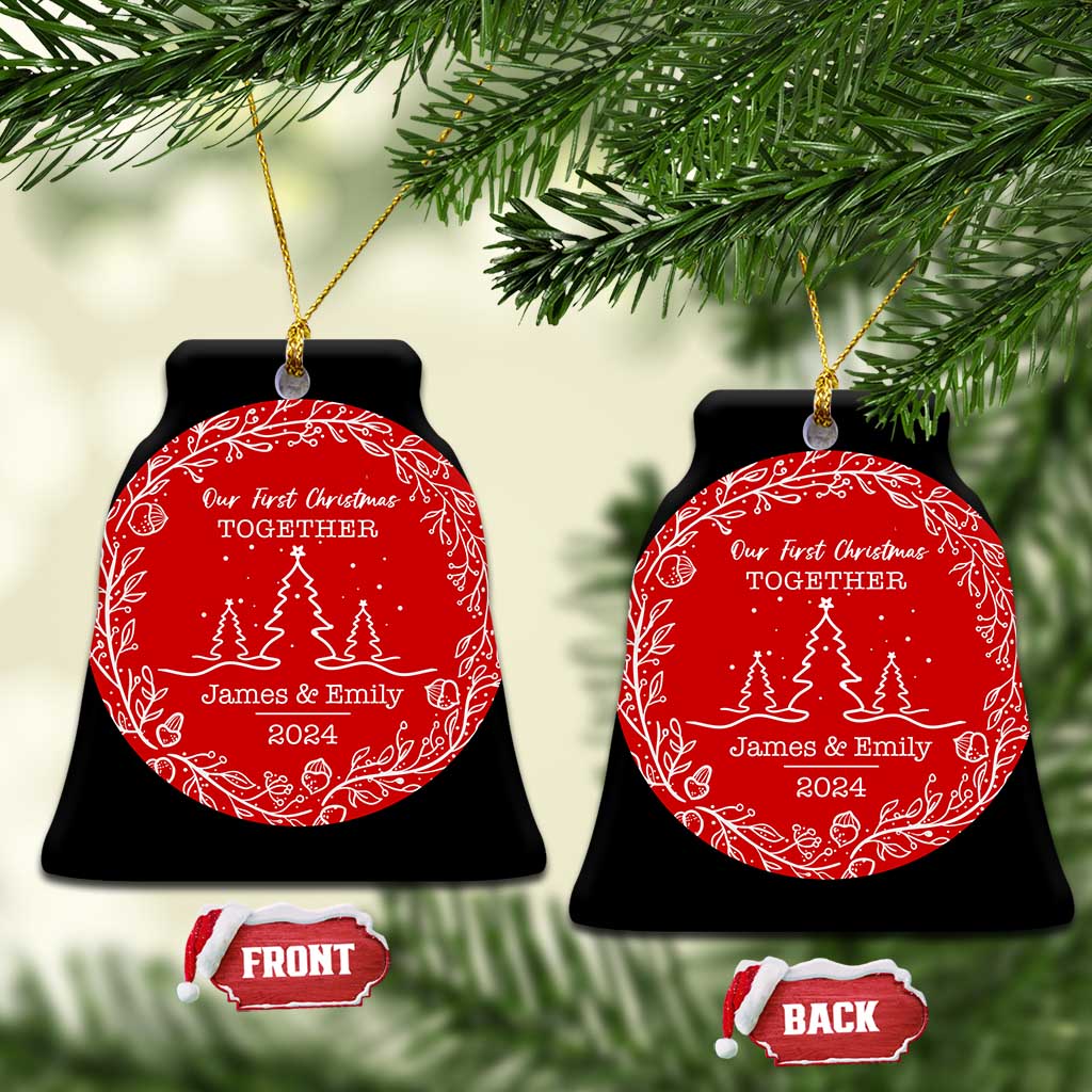 Personalized Mr Mrs Christmas Ornament Custom Name Keepsake First Christmas Together Wedding Gifts for New Couple TS10