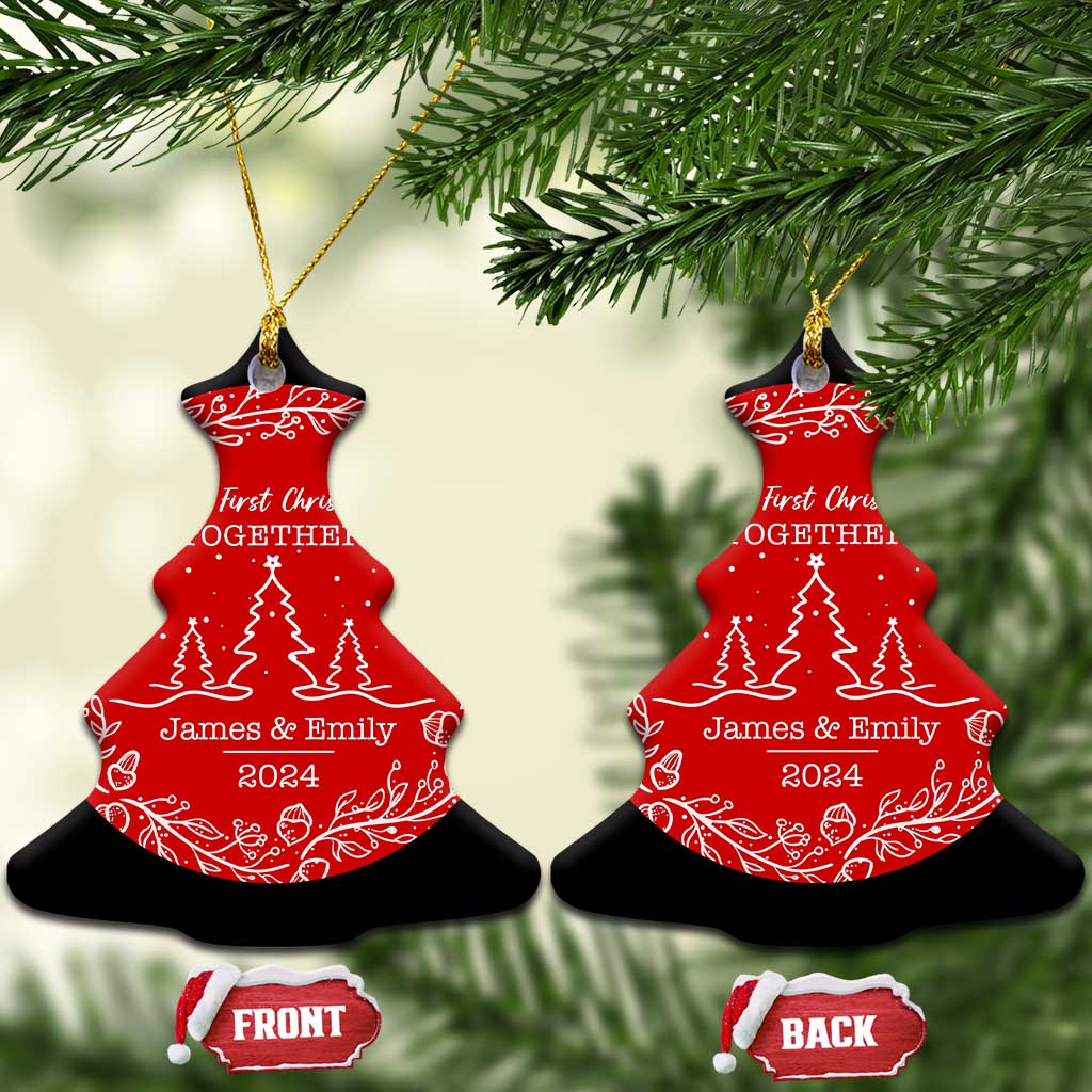 Personalized Mr Mrs Christmas Ornament Custom Name Keepsake First Christmas Together Wedding Gifts for New Couple TS10
