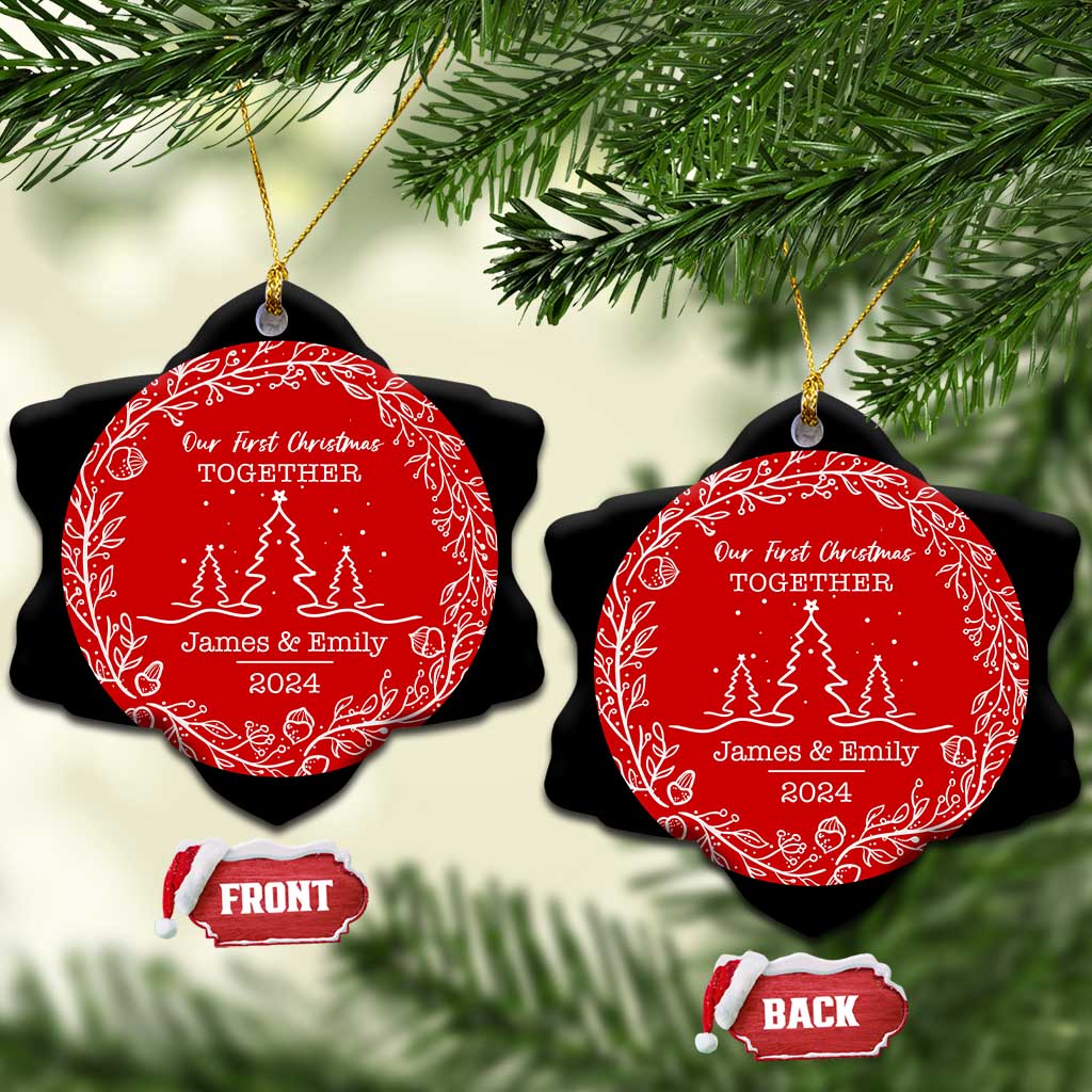 Personalized Mr Mrs Christmas Ornament Custom Name Keepsake First Christmas Together Wedding Gifts for New Couple TS10