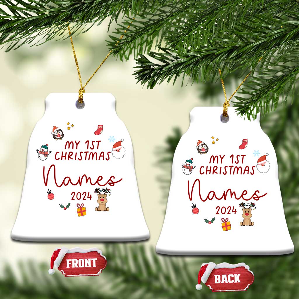 Personalized Baby's First Christmas Ornament 2024 Custom Name Keepsake Xmas Decoration TS10