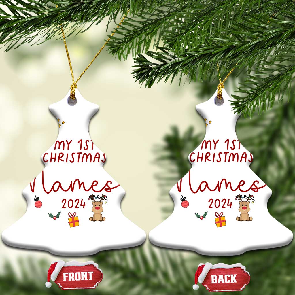 Personalized Baby's First Christmas Ornament 2024 Custom Name Keepsake Xmas Decoration TS10