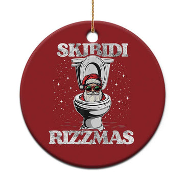 Funny Christmas Ornament Skibidi Rizzmas Rizz Santa Toilet Kid Cool TS10