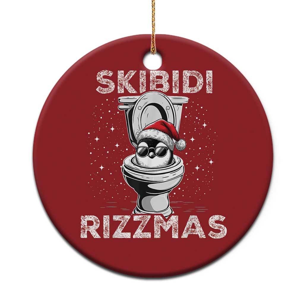 Funny Christmas Ornament Skibidi Rizzmas Rizz Santa Toilet Penguin Kid Cool TS10