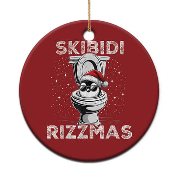 Funny Christmas Ornament Skibidi Rizzmas Rizz Santa Toilet Penguin Kid Cool TS10