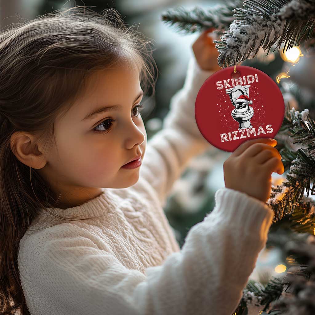 Funny Christmas Ornament Skibidi Rizzmas Rizz Santa Toilet Penguin Kid Cool TS10