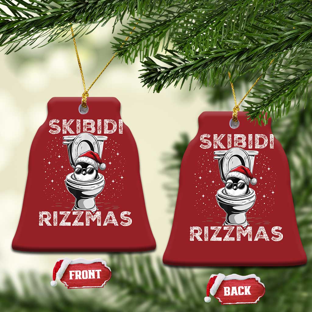 Funny Christmas Ornament Skibidi Rizzmas Rizz Santa Toilet Penguin Kid Cool TS10