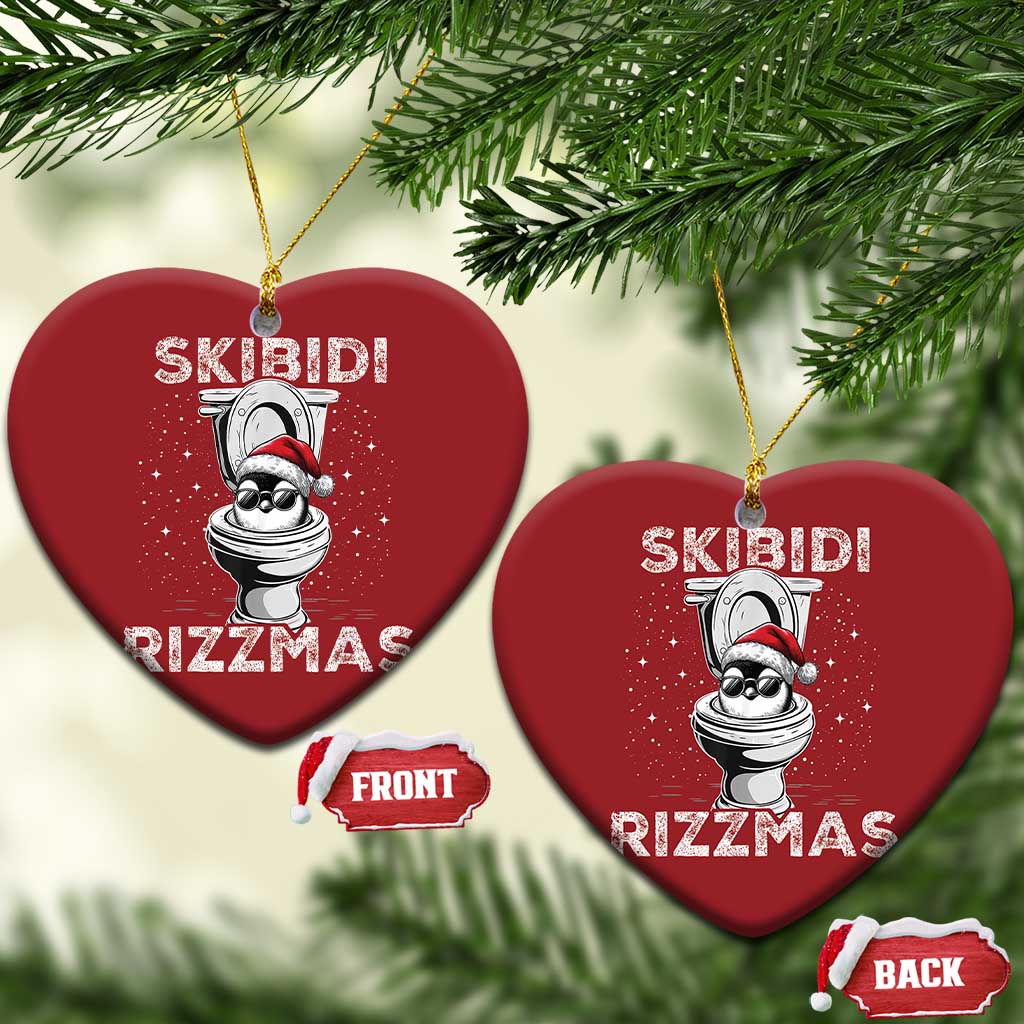 Funny Christmas Ornament Skibidi Rizzmas Rizz Santa Toilet Penguin Kid Cool TS10