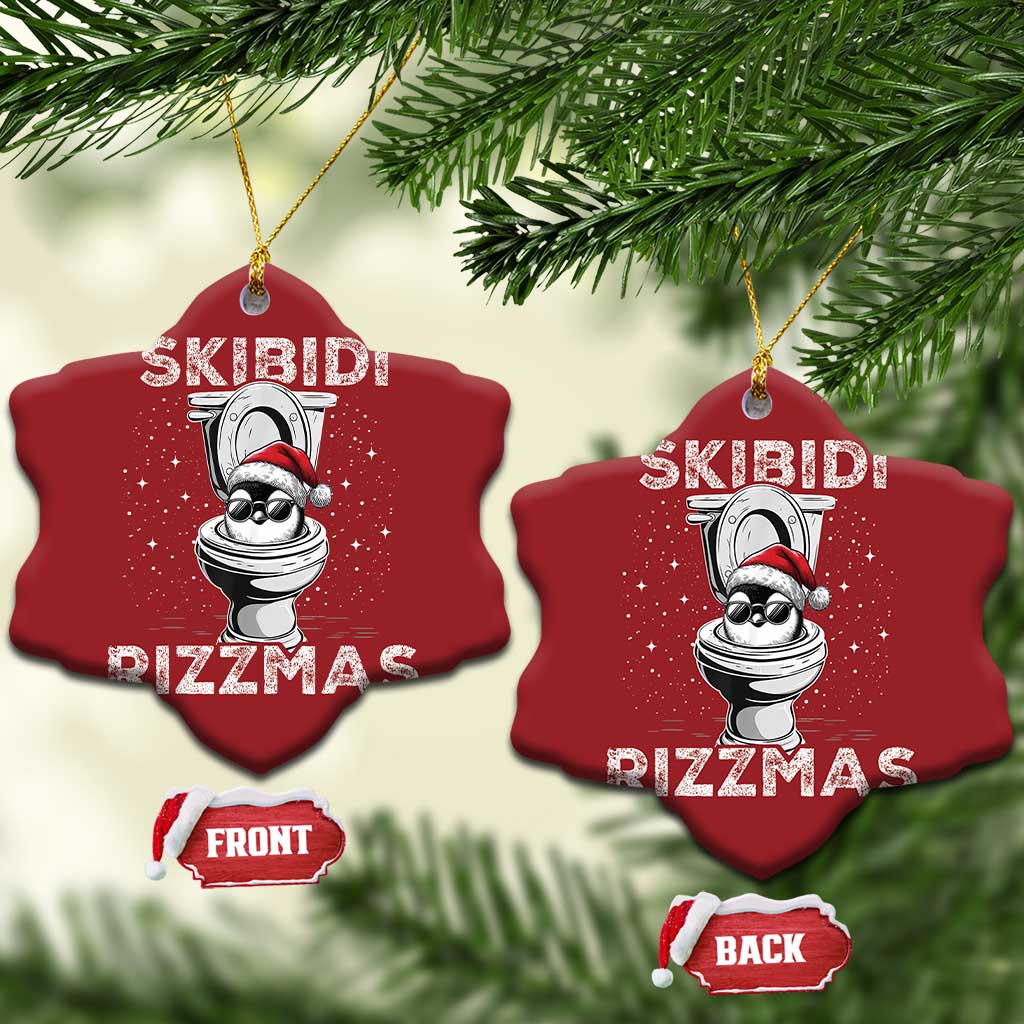 Funny Christmas Ornament Skibidi Rizzmas Rizz Santa Toilet Penguin Kid Cool TS10