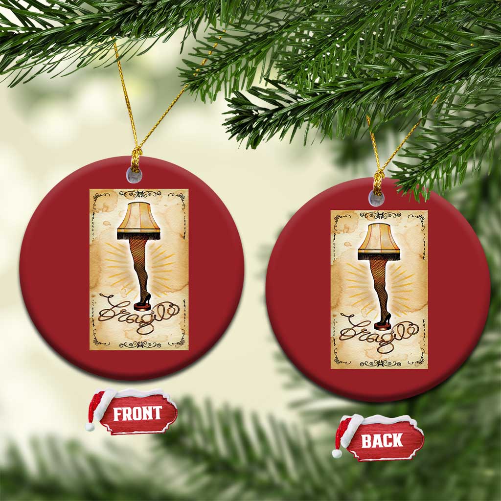 Funny Xmas Movie Christmas Ornament Fragile Leg Lamp TS10