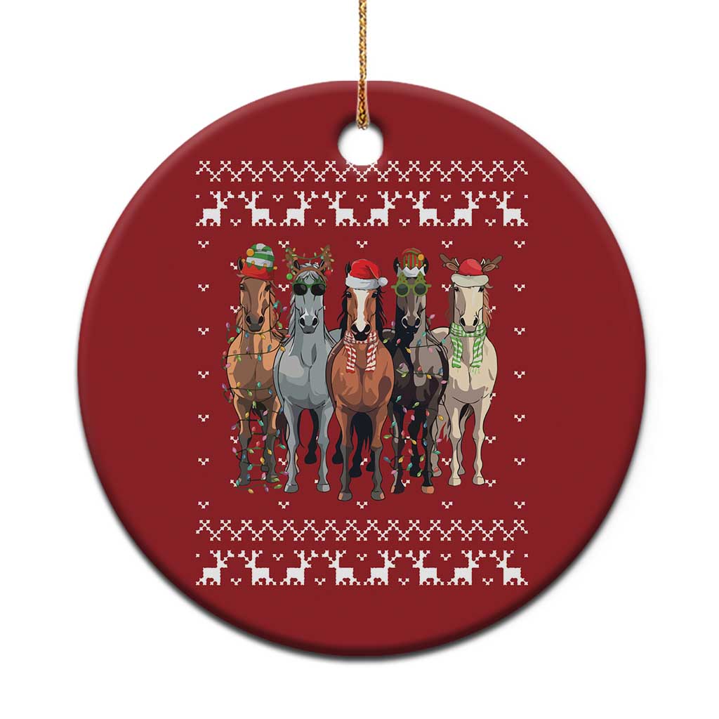 Horse Xmas Christmas Ornament Western Cowboy Cowgirl Howdy Country Ugly Xmas TS10